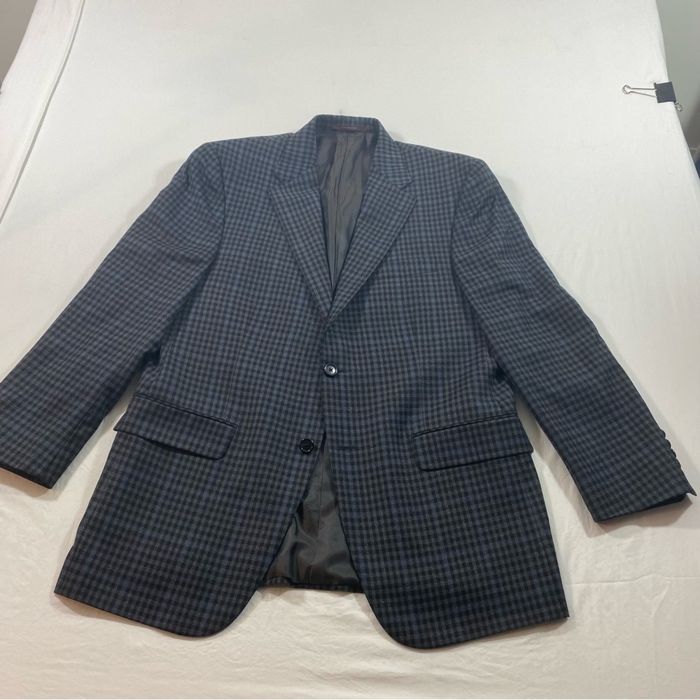 Hickey Freeman Worsted Wool Houndstooth Sports Coat Blazer men’s 40R Elegant